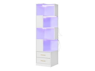 Bibliotheque coloris blanc 4 étagère(s) <strong>ELVMI</strong> <strong></strong> - 45 cm x 165 cm