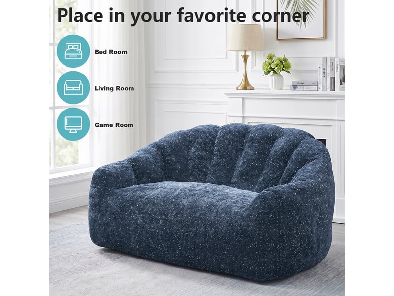 Fauteuil poire bear paw starry sky grand format avec accoudoirs et rembourrage  - Conforama E