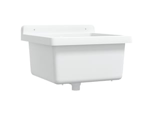 Lavabo pour montage murale blanc 40x40x24 cm résine cf65680