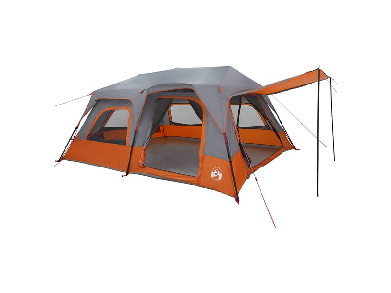 Tente instantanée, tente de camping 10 personne gris et orange - Conforama A