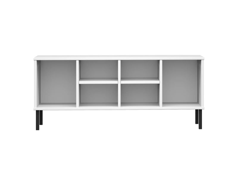  Meuble à chaussures, étagère à chaussures pieds en métal blanc 106x35x45cm bois oslo  - Conforama D