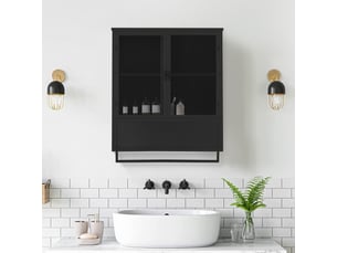 Armoire <strong>KORFEE</strong> <strong></strong> coloris noir largeur 23 cm