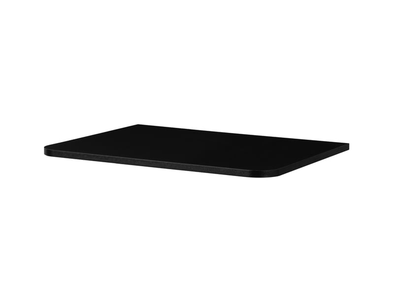  Plan de travail linea 60 cm noir mat pour meuble de salle de bain avec angles arrondis  - Conforama E
