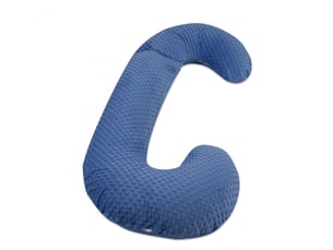 Coussin minky de maternité forme c bleu