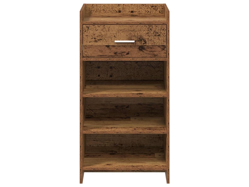  Meuble à chaussure, cabinet à chaussures avec tiroir bois ancien 48x36x92 cm  - Conforama E