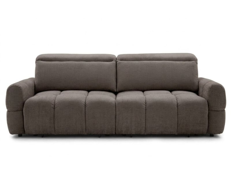 Bobochic canapé droit convertible électrique avance-recule mateo tissu chenille taupe MATEO - Conforama A