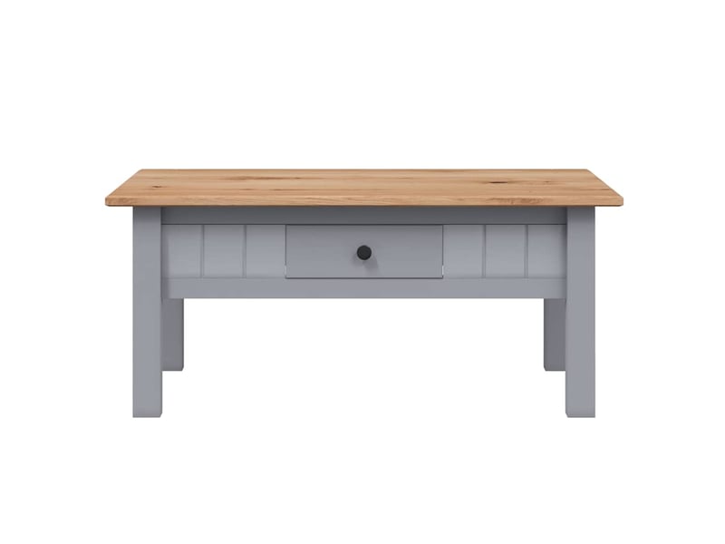  Table basse - table de salon - table à thé gris 100x60x43,5 cm pin massif assortiment panama  - Conforama E