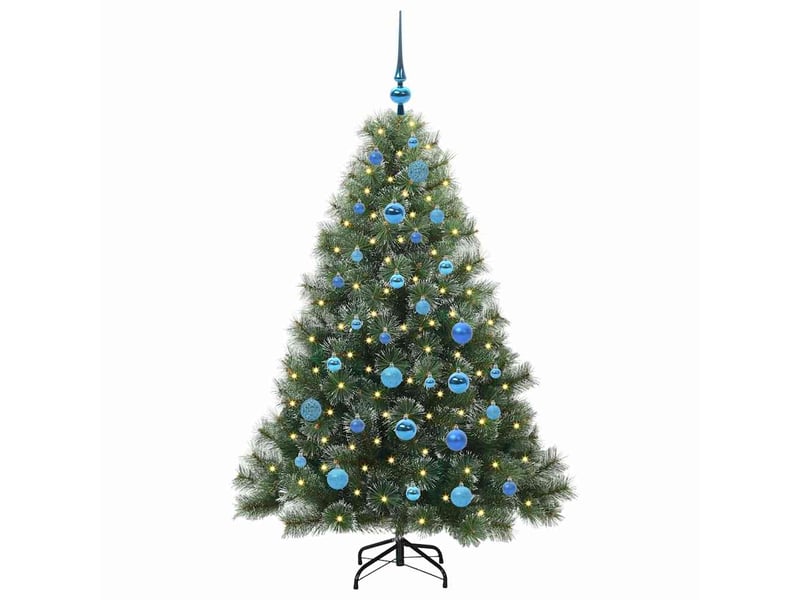  Sapin de noël artificiel, arbre de noël avec 150 led vert 150 cm pe et pvc shl1395  - Conforama C