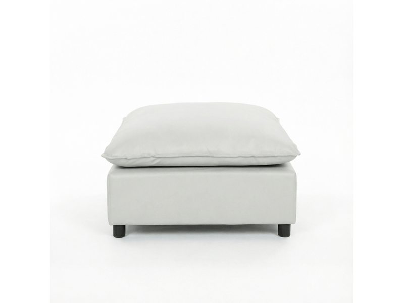  Pouf carré gris 75 x 75 cm en tissu, assise d'appoint rembourrée pour salon, chambre ou entrée élégante  - Conforama A