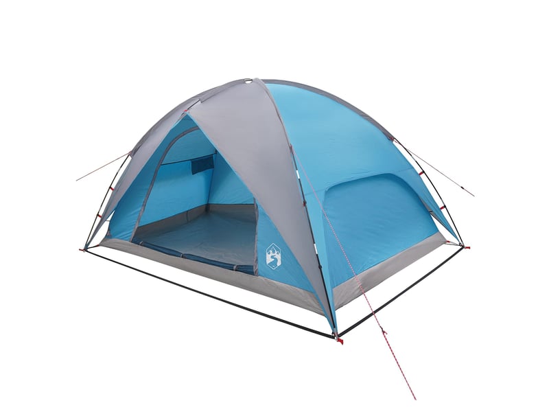 Tente de camping avec un abri imperméable 4 personne bleu shl34321 - Conforama A