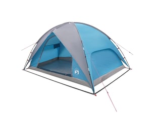 Tente de camping avec un abri imperméable 4 personne bleu shl34321