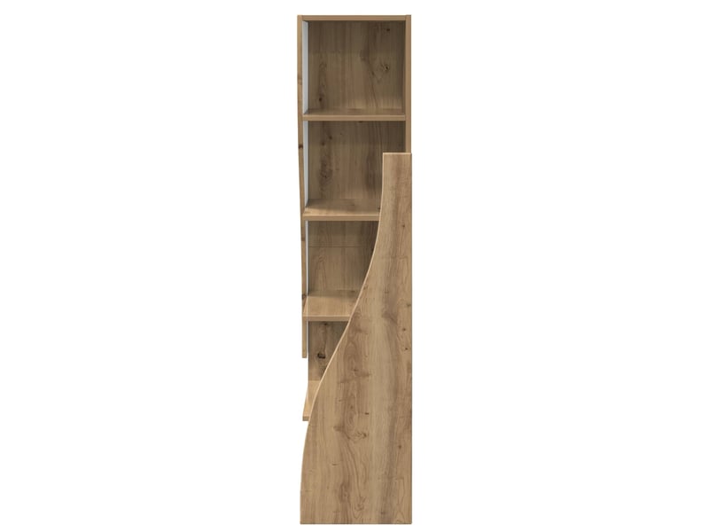 Meuble d'angle, meuble de rangement salon 32x32x140cm bois d'ingénierie chêne artisanal  - Conforama E