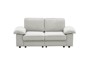 Canapé contemporain - sofa 8813-1 - blanc crème - accoudoirs larges - rangement sous le siège