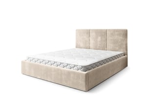 Lit coffre 160x200 cm <strong>MASSENO</strong> <strong></strong> coloris beige