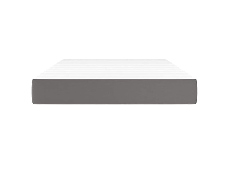 Matelas de lit à ressorts ensachés fermeté moyenne gris 120x200x20cm similicuir  - Conforama C