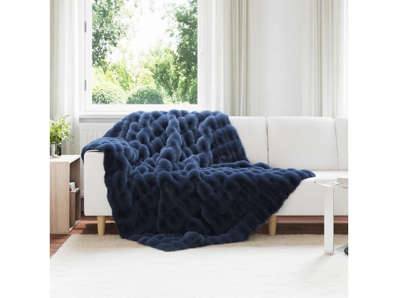  Couverture décorative, couverture antidérapante en fausse de lapin 4 pc 13.65 kg shl745  - Conforama B