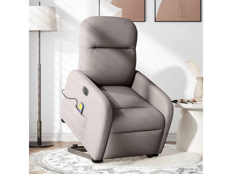  Fauteuil inclinable de massage électrique, fauteuil relax taupe tissu shl81659  - Conforama A