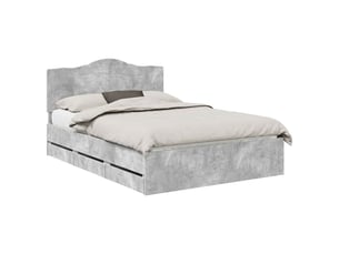 Lit 2 places 150x200 cm coloris gris