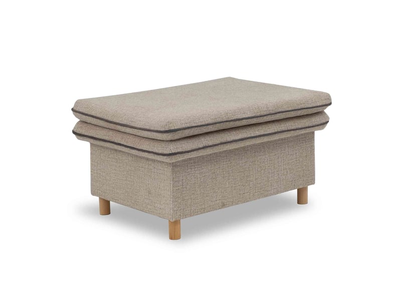  Sam, pouf coffre de rangement, 70x91 cm, beige foncé Sam - Conforama A