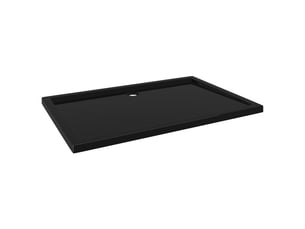 Receveur de douche base de douche bac de douche salle de bain toilette salle d’eau maison intérieur rectangulaire abs 80x120 cm noir 02_0001963