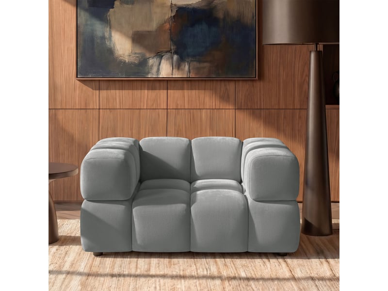  Selsey hollme - fauteuil coque - 150 cm - velours gris clair Hollme - Conforama B