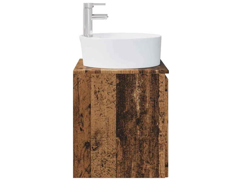  Vanité de lavabo mural, meuble de rangement bois ancien 49.5x44.5x65 cm shl7311  - Conforama D