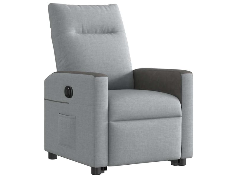  Fauteuil inclinable électrique, fauteuil relax salon gris clair tissu shl85183  - Conforama D