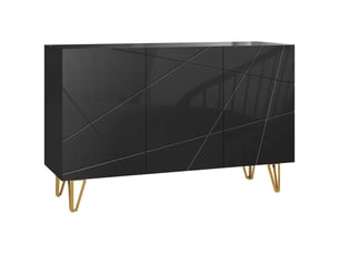 Buffet    <strong></strong> <strong></strong> - 120 cm coloris noir 