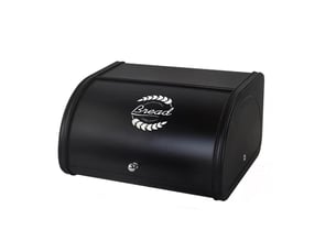 Boîte à pain en acier inoxydable – 31.5x25.5x17cm, noir