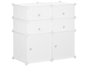 Meuble à chaussures, étagère avec boîtes de rangement, armoire, plastique, acier, blanc, 75 x 37 x 73 cm