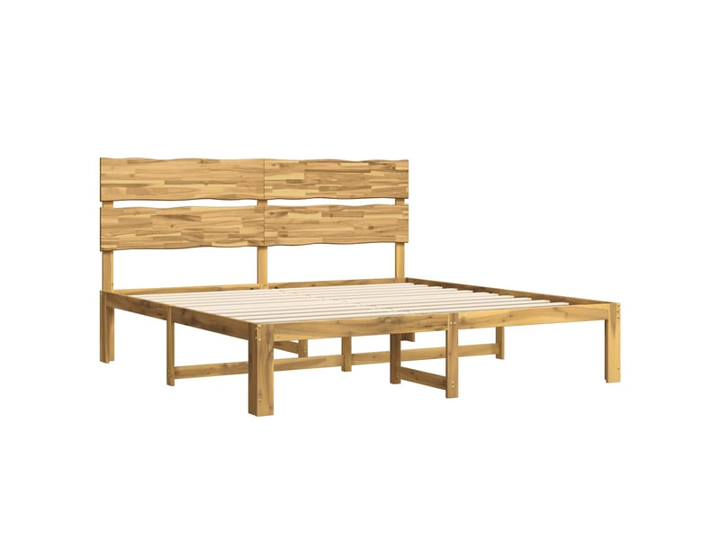  Lit double- lit adulte -  cadre de lit double avec tête de lit rostock blanc 200 x 200 cm  - Conforama B