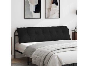 Coussin de dos, coussin de dossier noir 180 x 19 x 50 cm tissu cf54829