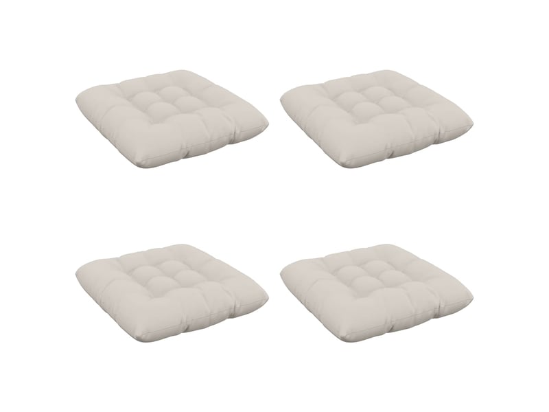  Lot de 4 coussins de siège, coussins d'assise vianen 100 % polyester blanc cf60822  - Conforama A