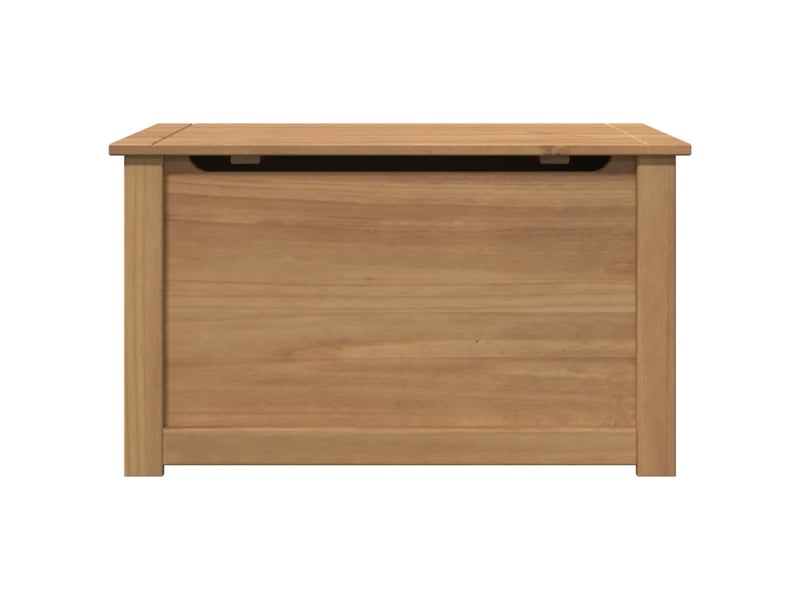 Coffre de rangement avec couvercle panama bois massif de pin - Conforama D