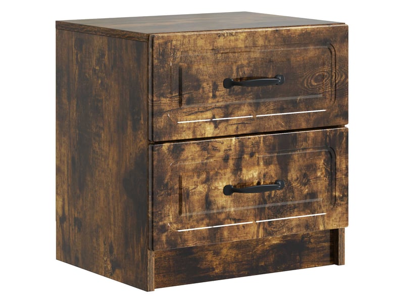  Table de chevet - cabinet de chevet - table de nuit 2 pièces chêne fumé 43 x 34,5 x 44,5 cm  - Conforama D