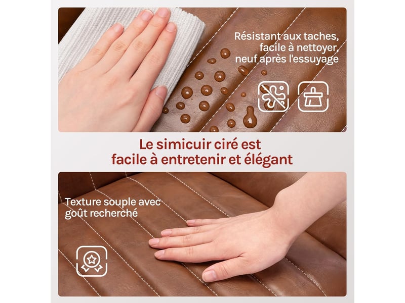  Lot De 2 Tabourets Bar Réglable En Hauteur, Accoudoirs Et Dossier, En Faux Cuir + Métal, Brun  - Conforama D