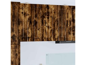 Meuble mural de cuisine | armoire de cuisine 2 pcs chêne fumé bois d'ingénierie shl2919
