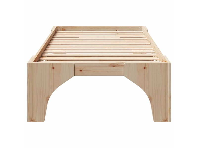  Lit simple- lit adulte -  cadre de lit marron 90 x 190 cm pin massif  - Conforama D