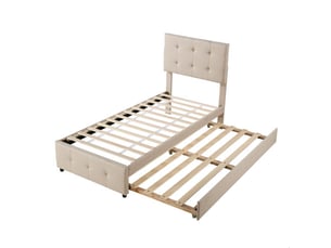 Lit gigogne 90x200 cm BEAOK coloris beige