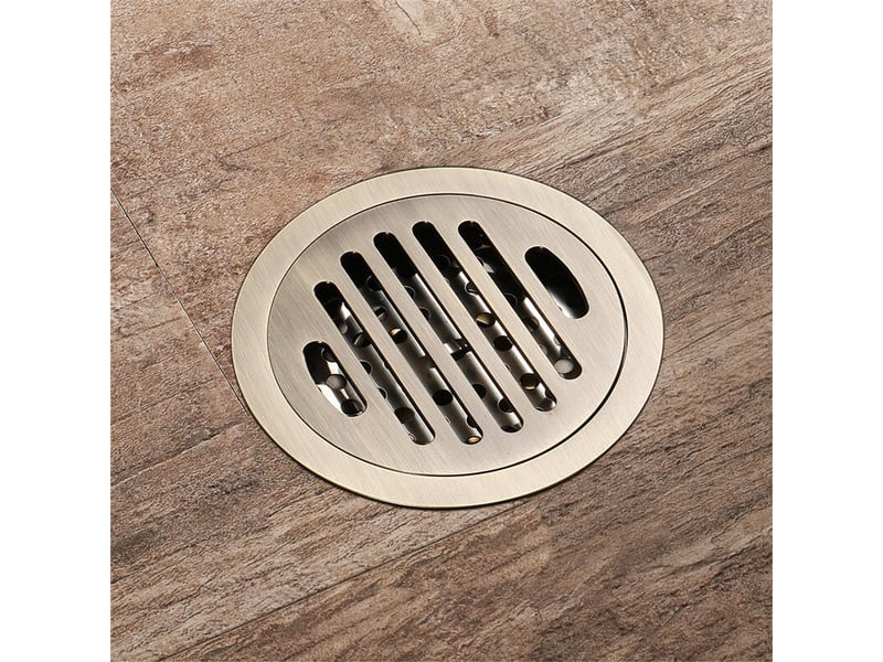  Drain de sol de salle de bain en bronze – drain de sol de douche unique et antique – drain de sol de jardin sculpté 10 × 10 cm  - Conforama B