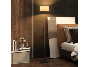 Lampadaire 33x33x152,5 cm avec interrupteur au pied métal noir