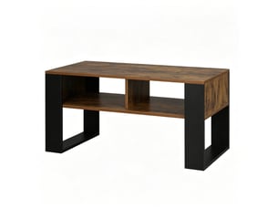 Table basse rectangulaire coloris bicolore FLORAGRACE  - 45 cmx90 cm