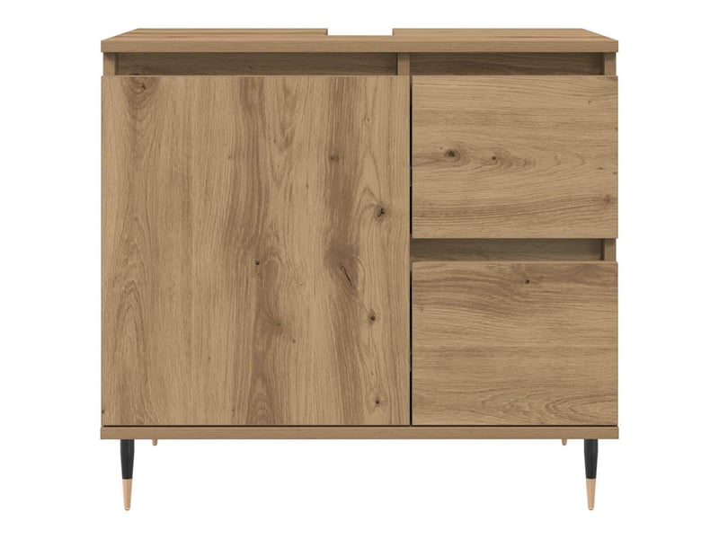  Armoire de salle de bain, meuble de rangement chêne artisanal bois d'ingénierie shl6850  - Conforama D