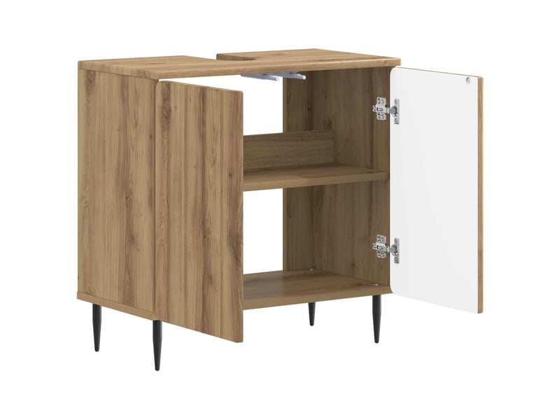  Meuble sous lavabo de salle de bain zwolle chêne artisanal cf64946  - Conforama C