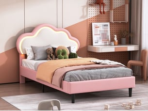 Lit simple 90x200 cm    coloris rose