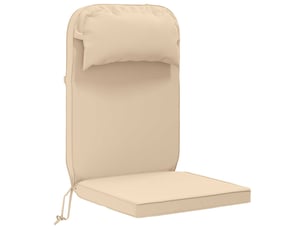 Coussin de transat ensoleillé, coussin pour bain de soleil 100 % polyester crème cf55993