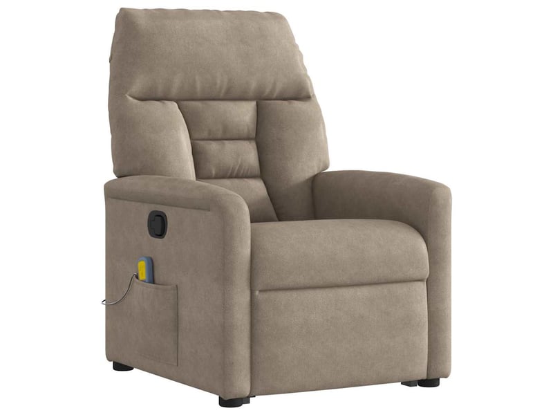  Fauteuil inclinable de massage, fauteuil relax taupe tissu microfibre shl44583  - Conforama D