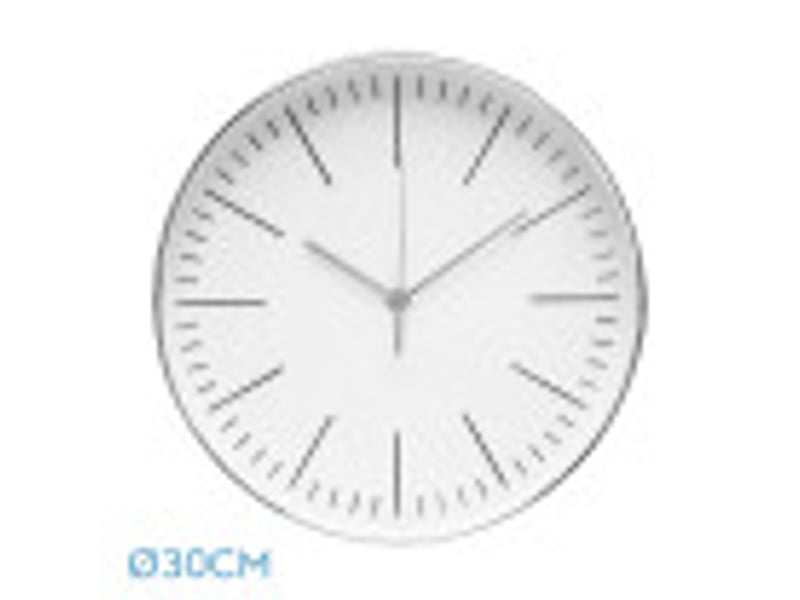  Horloge murale fabrilamp hera ø 30 cm argenté mouvement continu 190910010 - Conforama B