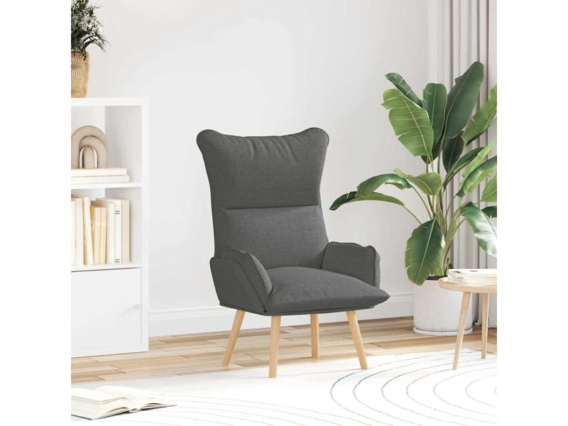  Fauteuil salon, fauteuil relax gris foncé 69 x 74 x 93 cm tissu et contreplaqué shl81191  - Conforama B