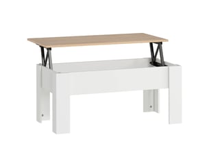 Table basse rectangulaire coloris blanc <strong></strong> <strong></strong> - 50 cmx100 cm